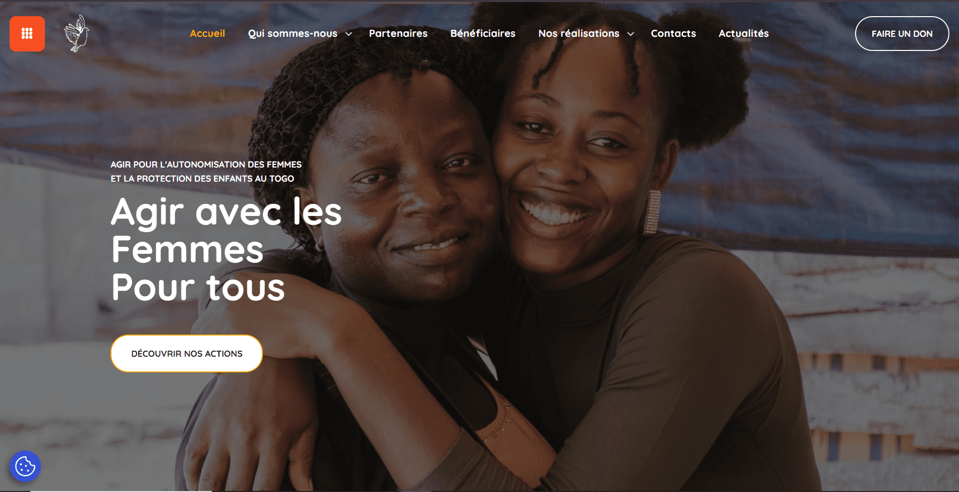 Aperçu du site web de La Colombe
